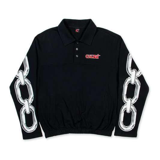 Chain Print Rugby Pullover